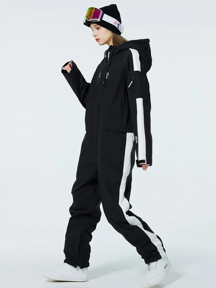 Cool Belted One Piece Ski Suit