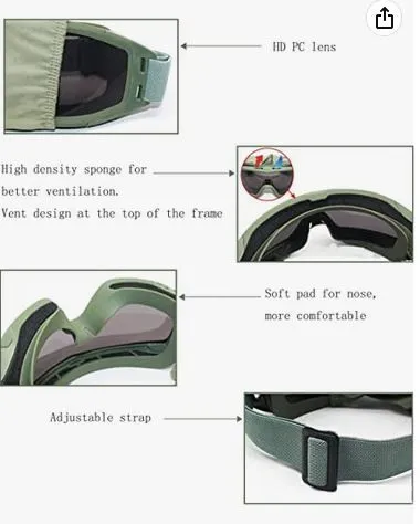 Military Tactical Anti-Fog Glasses