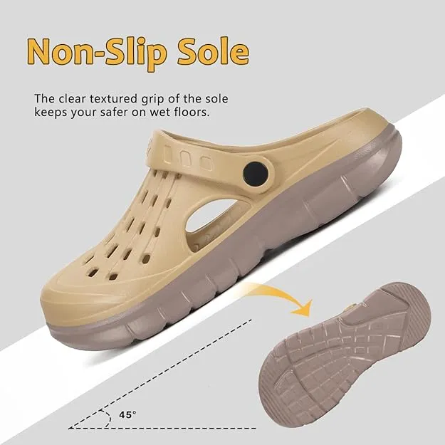 NEW Sisttke Womens Mens Garden Clogs with Arch Support Garden Shoes Slip-on Outdoor Beach Sandals 6.5-7.5/Men 5.5-6.5