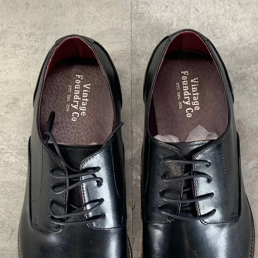 VINTAGE FOUNDRY CO. Men's Black Leather Taylor Lace-Up Oxford Shoes SZ 11